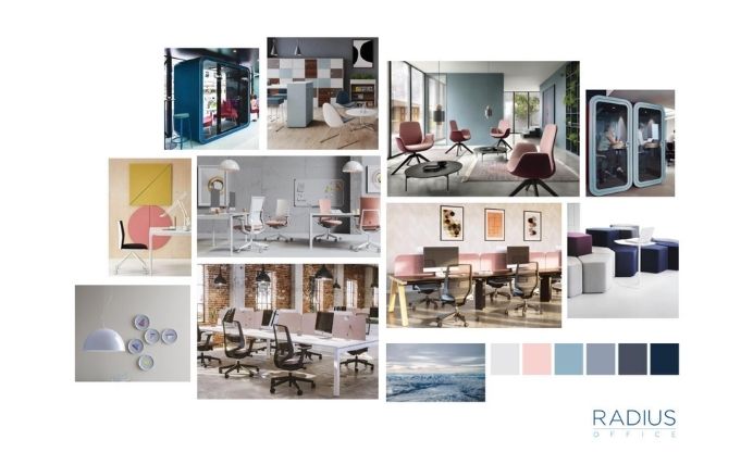 Office Fitout Pink and Blue